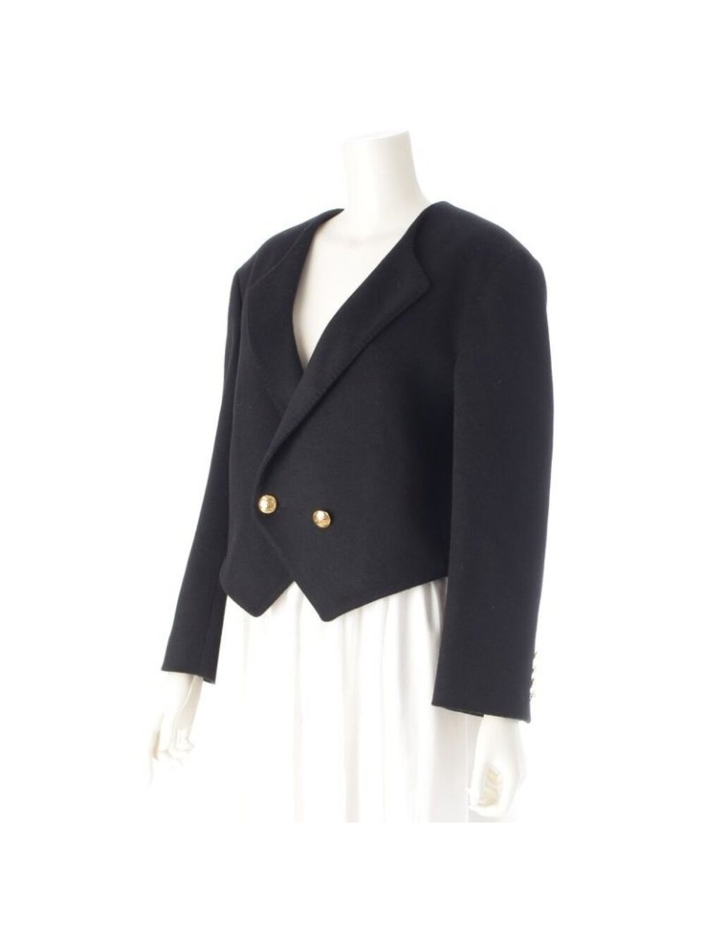 Celine Wool Triomphe Button Loose Military Jacket Black 34 - Picture 2 of 10